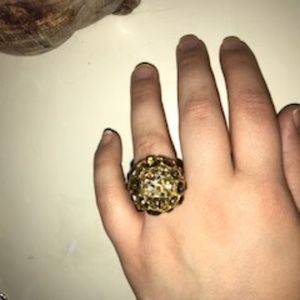 Gold costume jewelry ring